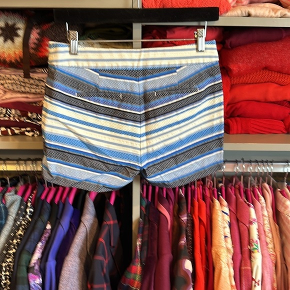 J Crew 3 1/2” blue/white/black striped size 0 shorts​ - Picture 3 of 3